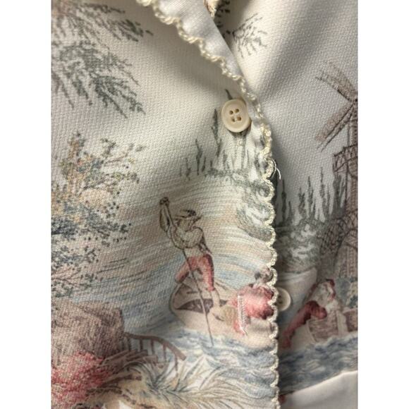 Cider Pink, Green And Cream Toile Dress M - Picture 2 of 6